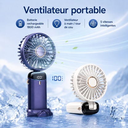 Ventilateur Portable Rechargeable
