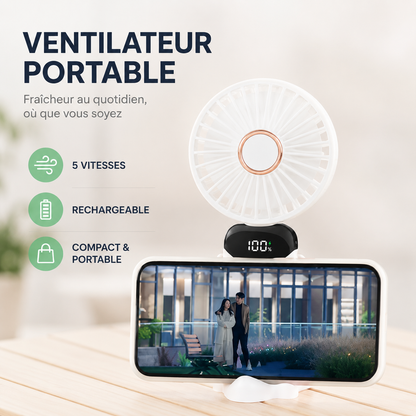 Ventilateur Portable Rechargeable