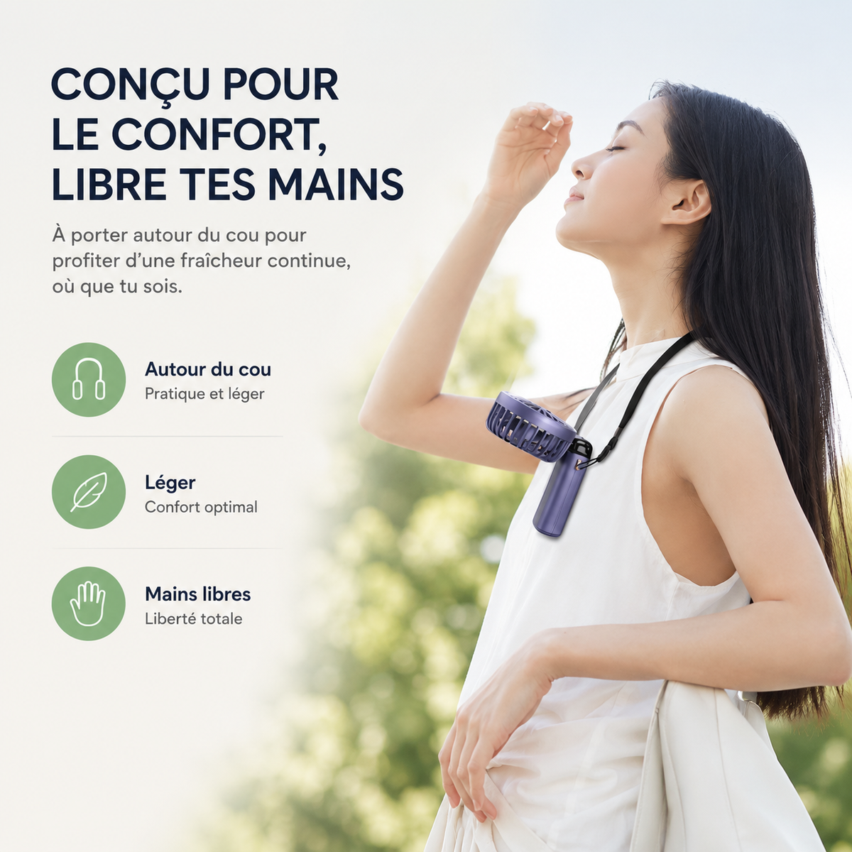 Ventilateur Portable Rechargeable
