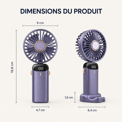 Ventilateur Portable Rechargeable